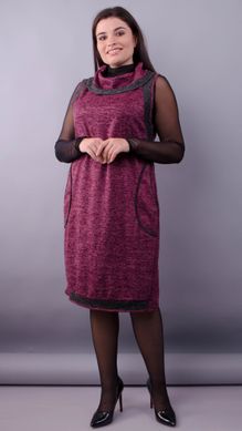 Ніна. Трикотажна сукня великих розмірів. Бордо. 485138126 фото