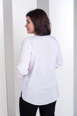 Ліза Маріс. Стильна блуза великих розмірів. Білий, 50