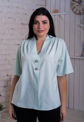 A gentle women's blouse Plus size. Mint.405109335mari50, M