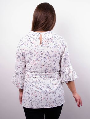 Stylish Plus size blouse. White+flowers.485139487 485139487 photo