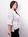Stylish Plus size blouse. White+flowers.485139487 485139487 photo 3