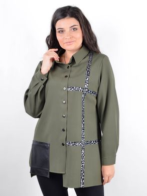 Women's shirt with Plus Size skin. Olive.485141420 485141420 photo