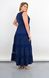 Аманда. Длинное платье-сарафан для полных с кружевными вставками. Синий. 485142198 фото 5