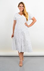 TWIST שמלה עם חצאית רחבה הדפס לבן על רקע כחול 485142091 צילום