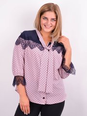 Galina. Stylish blouse for large sizes. Powder. 485139948 photo