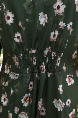 A beautiful dress of Plus sizes. Olive flowers.485141036 485141036 photo