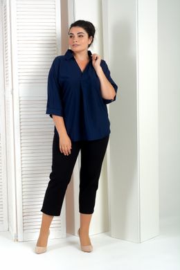 Plus size female blouse. Blue.398660050mari50, M