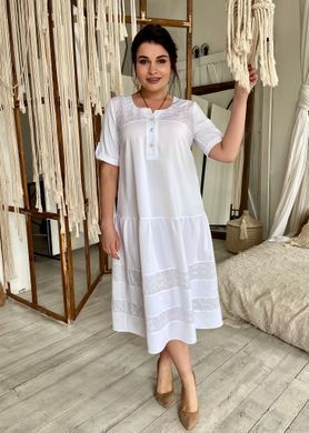 Romantic combination dress of Plus sizes. White.4115376175052, not selected