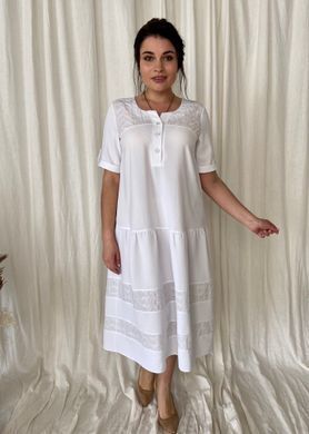 Romantic combination dress of Plus sizes. White.4115376175052, not selected