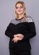 Iskra. Knitted blouse Size Plus. Black + silver. 485138007 photo 1