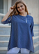 Plus size blouse with loose fit. The rhombus is blue.485140890 485140890 photo 1