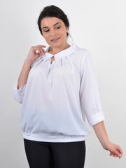 Біата. Ошатна жіноча блузка великих розмірів. Білий. 485141688 фото