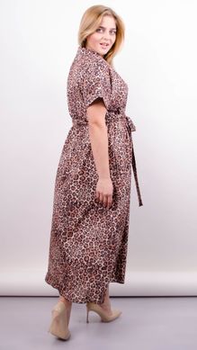 Stylish midi dress for plus size. Leopard.485139274 485139274 photo