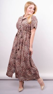 Stylish midi dress for plus size. Leopard.485139274 485139274 photo