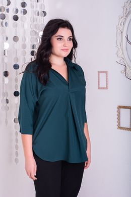 Plus size female blouse. Emerald.398660087mari52, L
