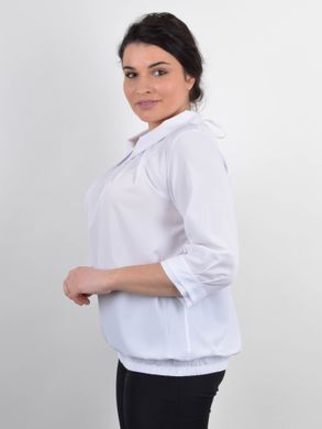 Біата. Ошатна жіноча блузка великих розмірів. Білий. 485141688 фото