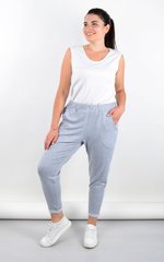 Janin. Sports pants of large sizes. Grey. 485140708 photo