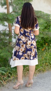 Адажио літо. Святкова сукня великих розмірів. Синій+троянда. 485139916 фото