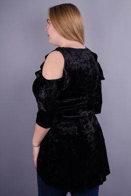 LUX. Elegant tunic of large sizes. Black. 485131207 photo